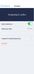 Screen showing how to enable Daily Reminders